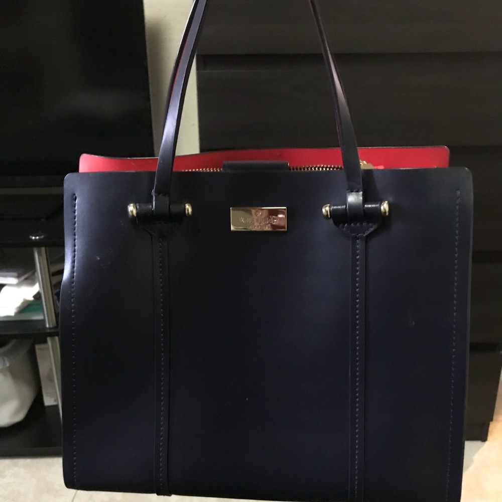 Kate Spade Arbour Hill Elodie Navy w Red interior